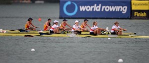 Vierer mit Constanze Duell, Constanze Siering, Katrin Reinert und Sophie Paul im Bahnverteilungsrennen